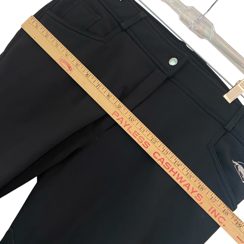 SmartPak Piper Black Knee Patch Riding Breeches Lined Pants 34R Equestrian - Picture 12 of 14
